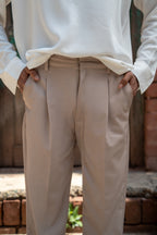 Tailored Trousers - Beige