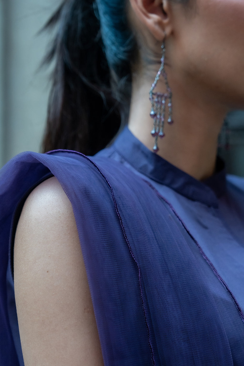 Midnight Teardrop - Deep Violet Purple